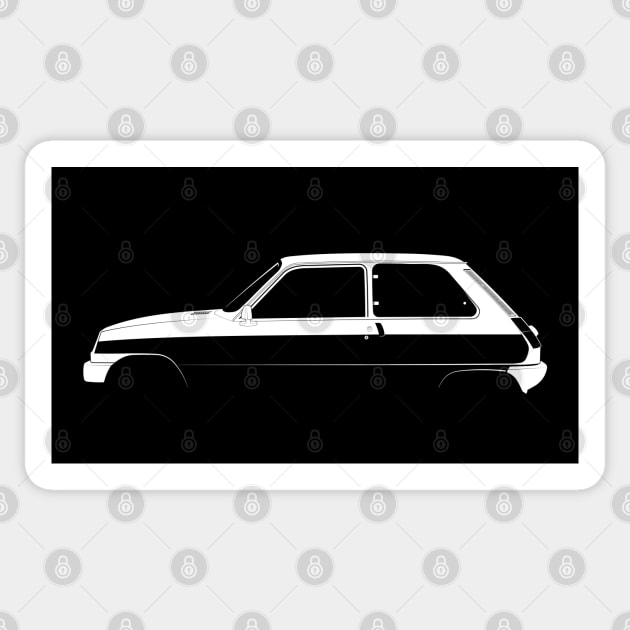 Renault 5 Alpine Turbo Silhouette Sticker by Car-Silhouettes